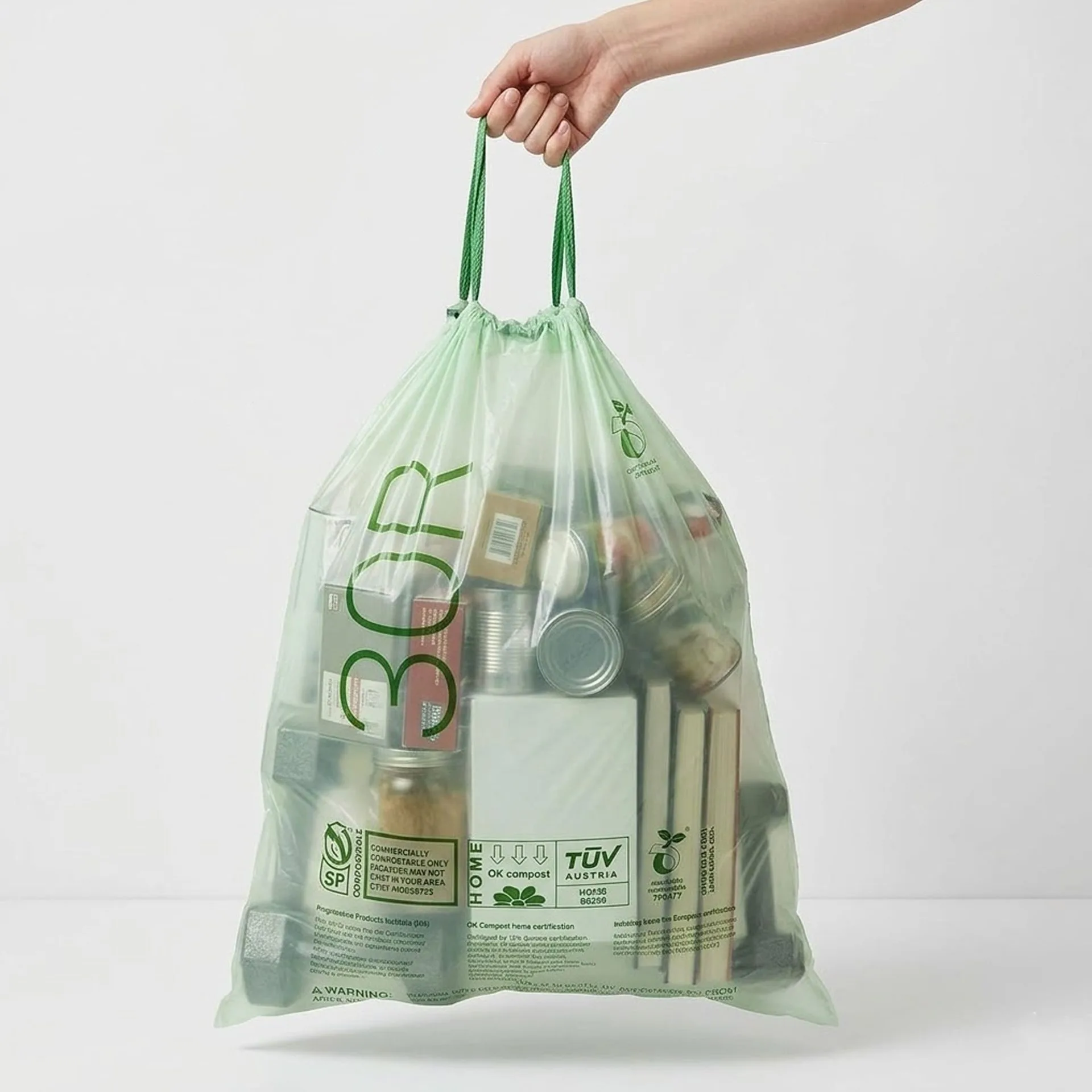 أكياس قمامة بحبل سحب PCR معتمدة GRS