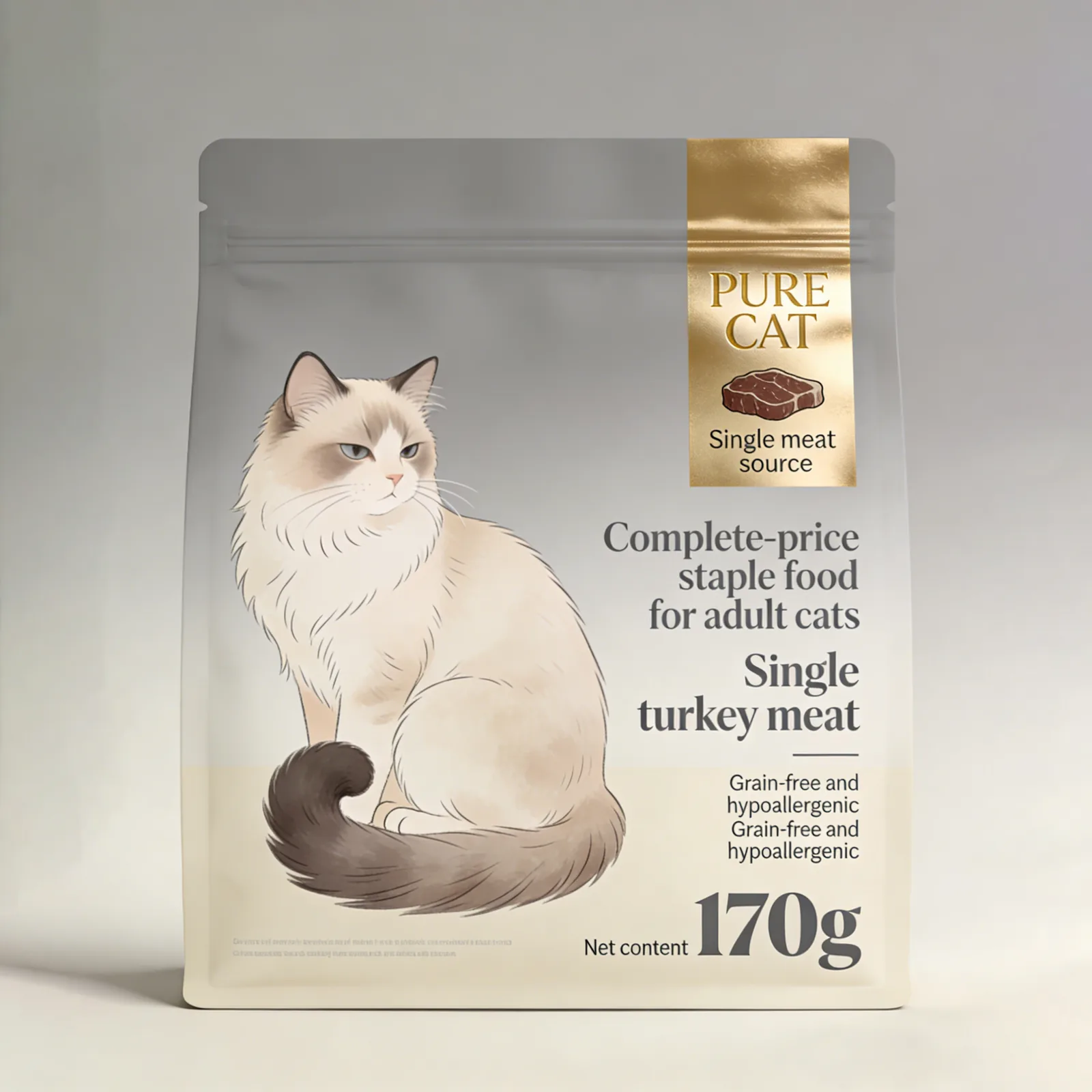 1.5kg 1.8kg 2kg Custom Design Flat Bottom Stand up Pouch with Side Gusset Bag for Dog Pet Cat Food Packaging