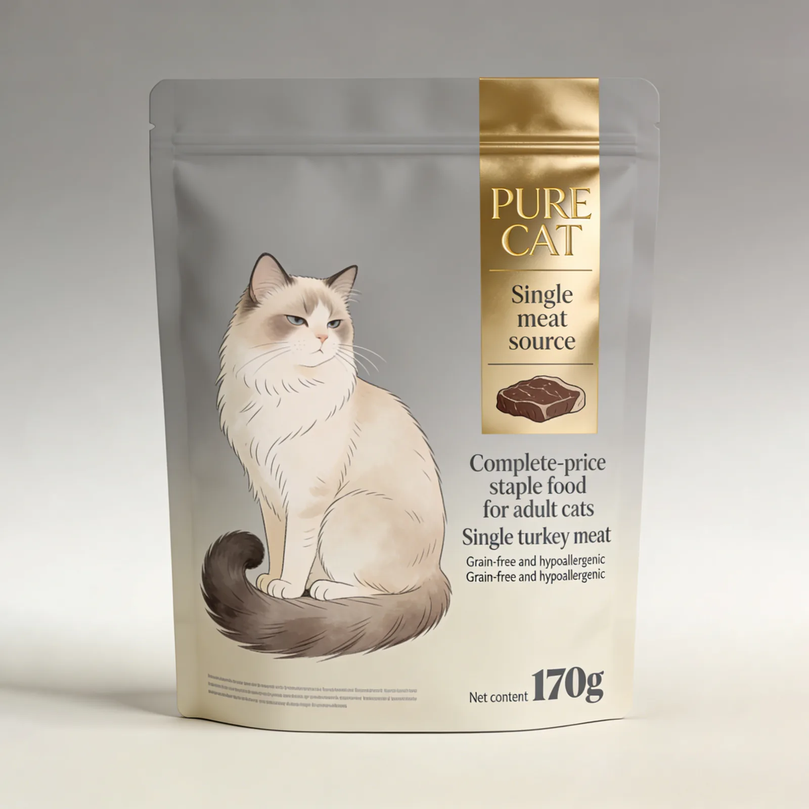 1.5kg 1.8kg 2kg Custom Design Flat Bottom Stand up Pouch with Side Gusset Bag for Dog Pet Cat Food Packaging