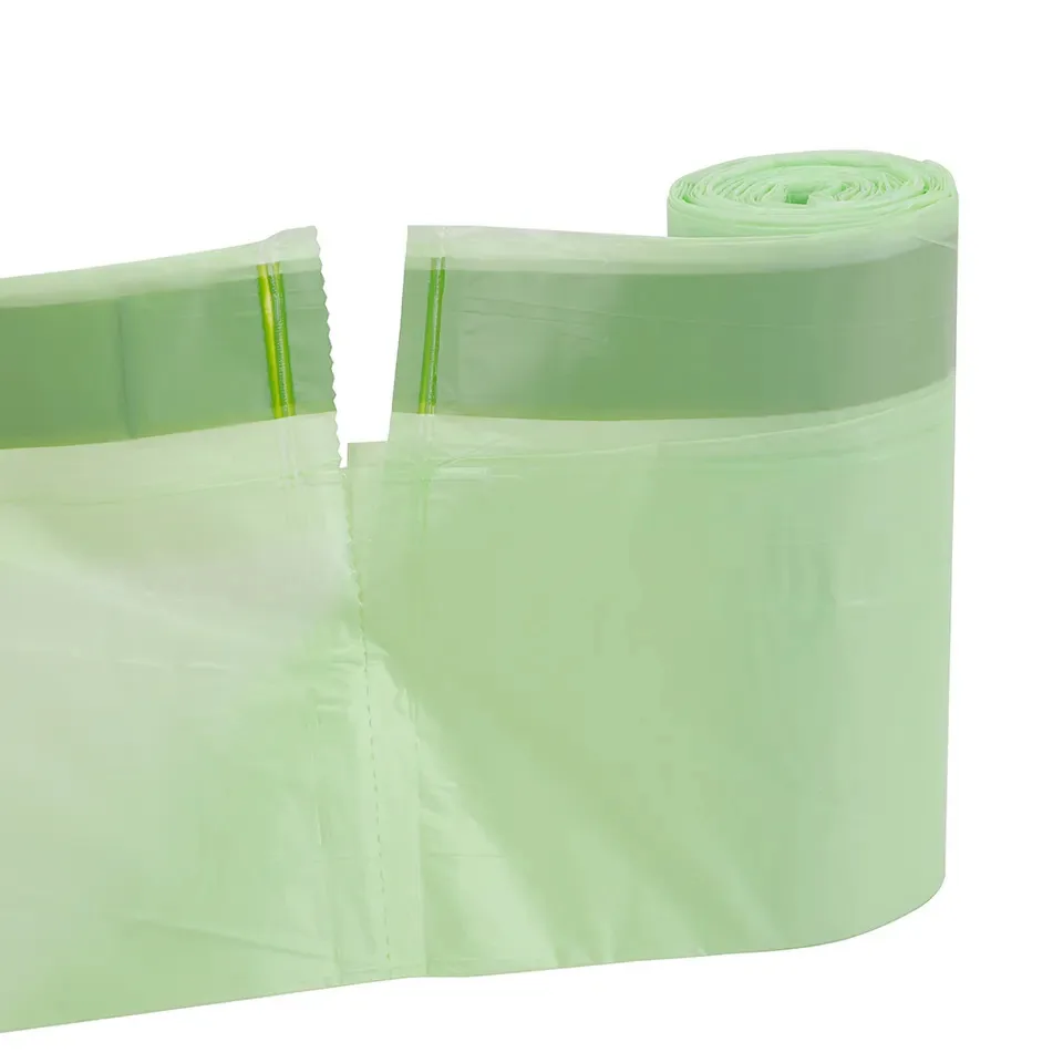 100% Compostable Cornstarch Sustainable Eco Friendly Heavy Duty Tall Kitchen Drawstring Biodegradable Trash Garbage Bag
