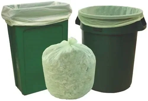 100% Compostable Cornstarch Sustainable Eco Friendly Heavy Duty Tall Kitchen Drawstring Biodegradable Trash Garbage Bag