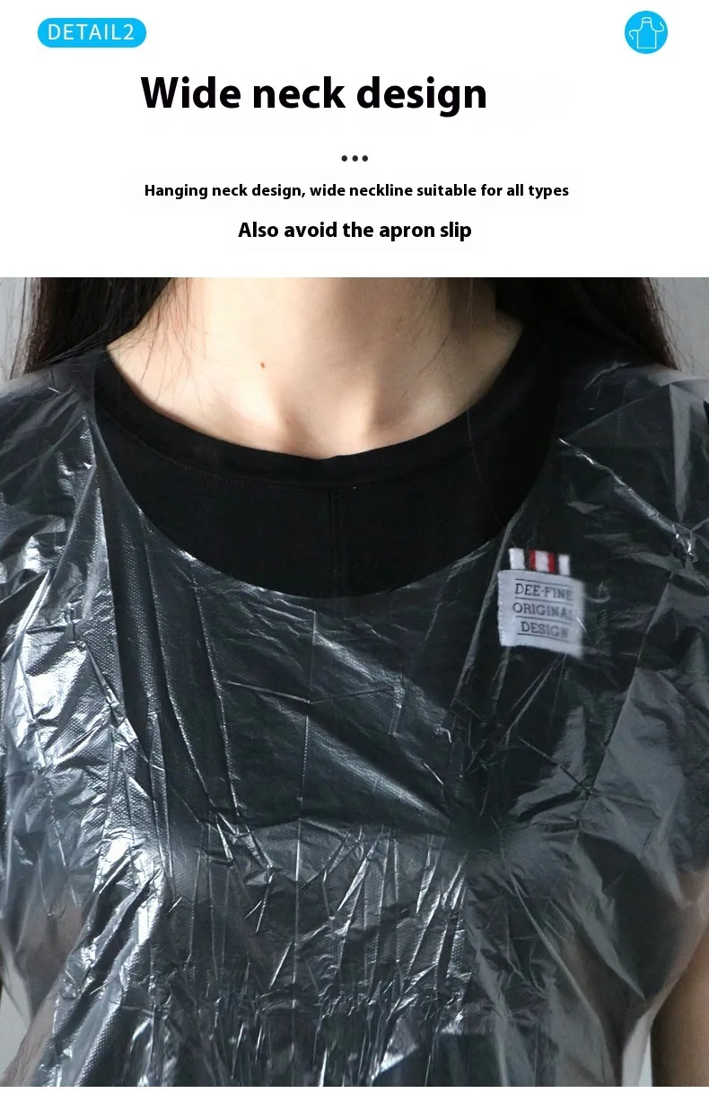 100 Pieces/Pack Children's Food Grade Disposable PE Gloves and Sleeveless Plastic Aprons