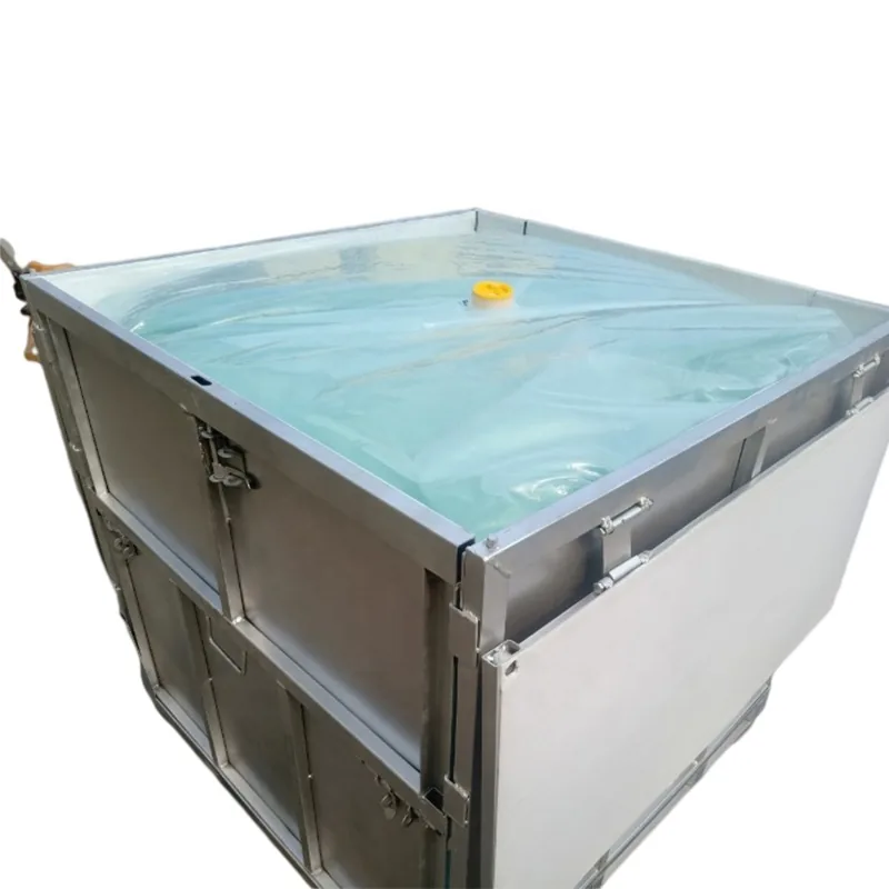 1000L Foldable Paper IBC Tote with Liner Bags for Liquid Storage