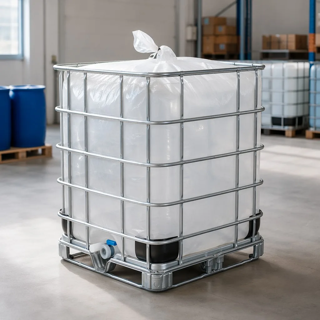 1000L PE IBC Tank Liner Bag with Taps Food Grade Custom for Oil Water and Milk Liquid Storage