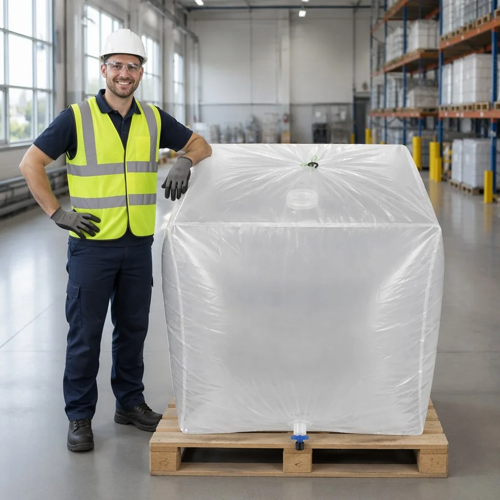 1000L PE IBC Tank Liner Bag with Taps Food Grade Custom for Oil Water and Milk Liquid Storage