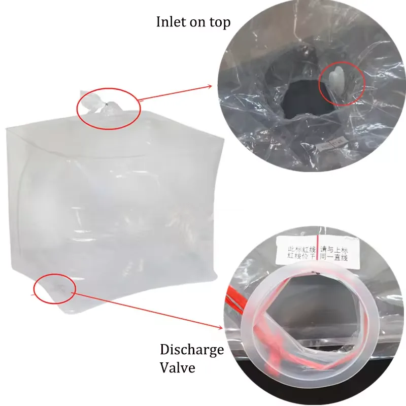 1000L PE IBC Tank Liner Bag with Taps Food Grade Custom for Oil Water and Milk Liquid Storage