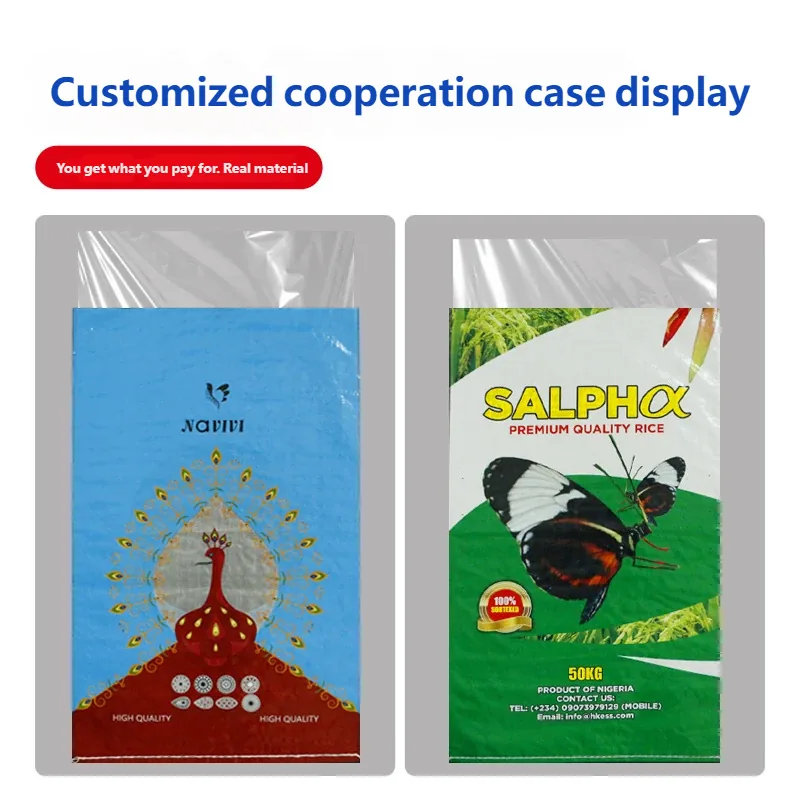 20kg 25kg 50kg Customize Size Print Bopp Lamination pp Woven Bags Animal Poultry Feed Bag