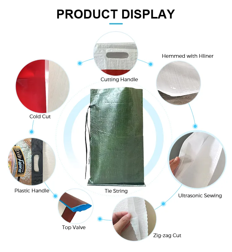 BOPP Laminated PP Woven Sacks 20kg 25kg 50kg Square Bottom Open Top for Animal Feed Charcoal and Heavy Duty Packing