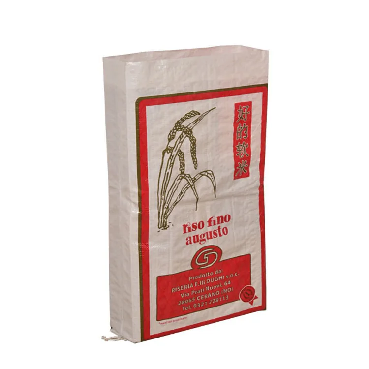 BOPP Laminated PP Woven Sacks 20kg 25kg 50kg Square Bottom Open Top for Animal Feed Charcoal and Heavy Duty Packing