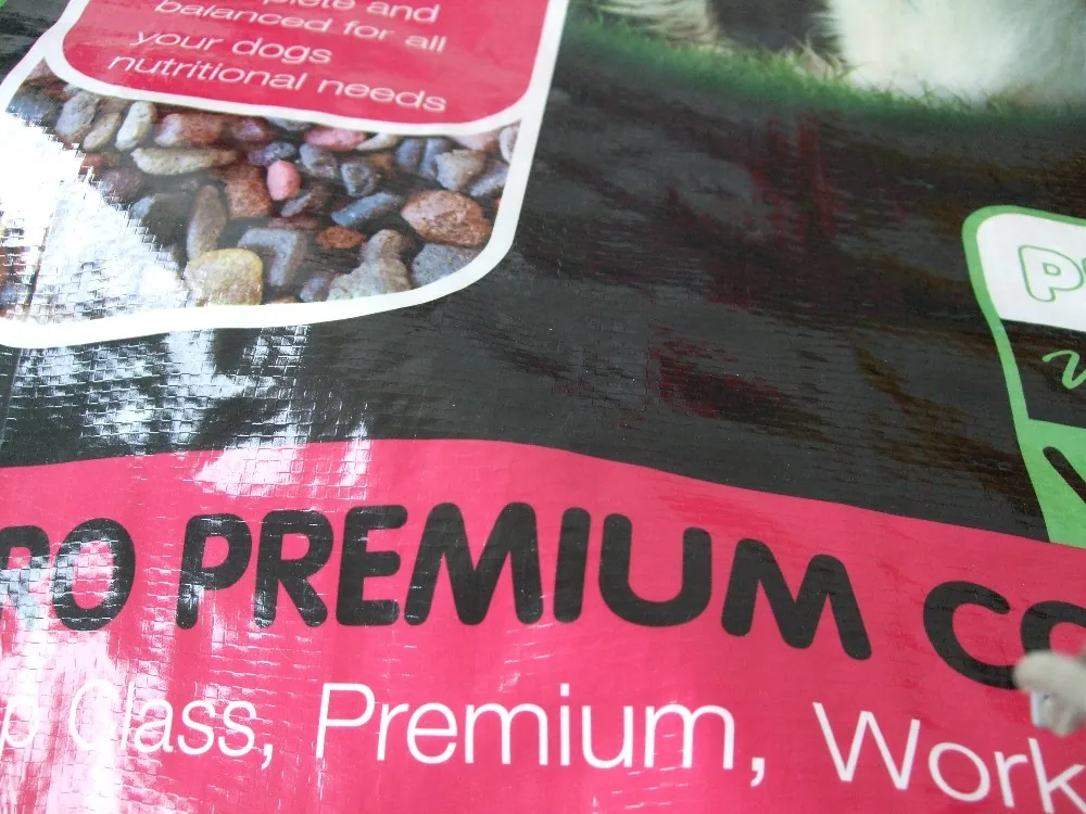 BOPP Laminated PP Woven Sacks 20kg 25kg 50kg Square Bottom Open Top for Animal Feed Charcoal and Heavy Duty Packing