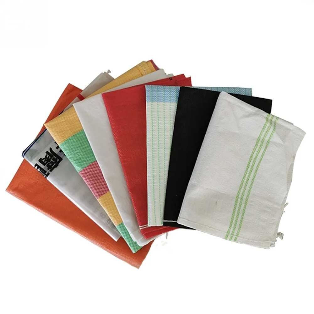 25kg 50kg White Color Polypropylene pp Woven Sack Bags for Grains Rice Flour pp Woven Rice Feed Bag