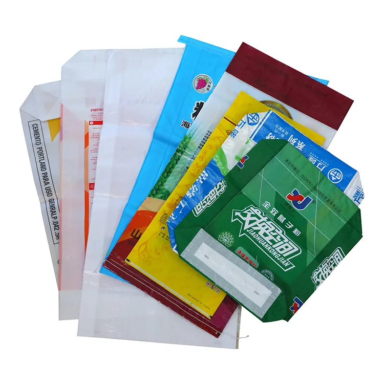25kg 50kg White Color Polypropylene pp Woven Sack Bags for Grains Rice Flour pp Woven Rice Feed Bag