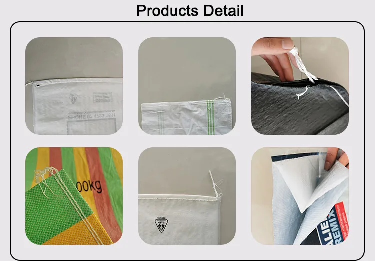 25kg 50kg White Color Polypropylene pp Woven Sack Bags for Grains Rice Flour pp Woven Rice Feed Bag