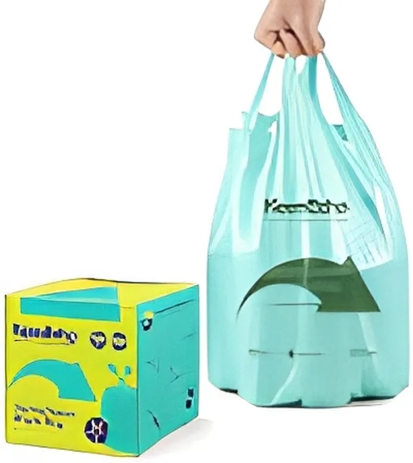 30L Plastic Drawstring Bin Liners Made From Ocean Fishing Nets Sea Salt Scented Recyclable Trash Bags 120 Pack