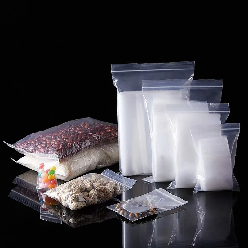5Mil Clear Plastic Reusable Ziplock Poly Bags for Packaging