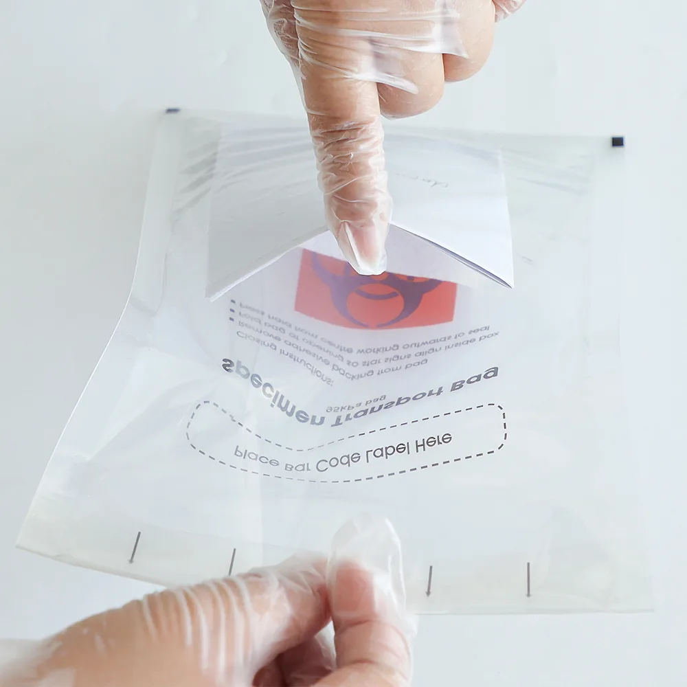 95kPa Specimen Secure Seal Biohazard Transport Bags with Airtight Safety for Dangerous Goods 32 Lbs UN3373 Compliant