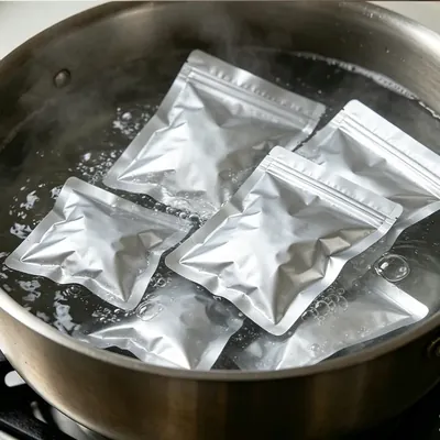 Aluminium Foil Retort Pouch — 121 °C Sterilisation, Custom Size