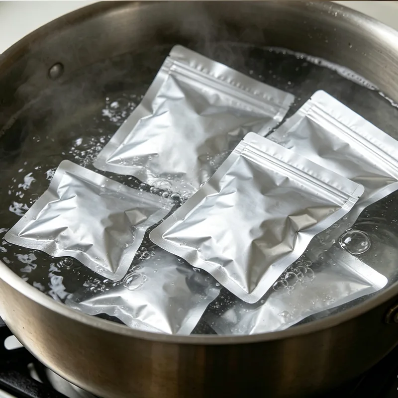 Aluminium Foil Retort Pouch — 121 °C Sterilisation, Custom Size