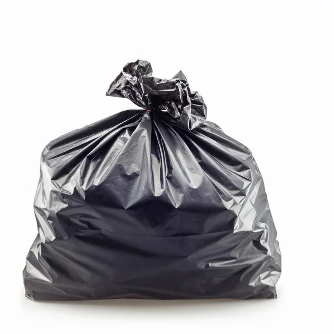 and PE Big Size Black Flat Garbage Plastic Bag for Restaurant