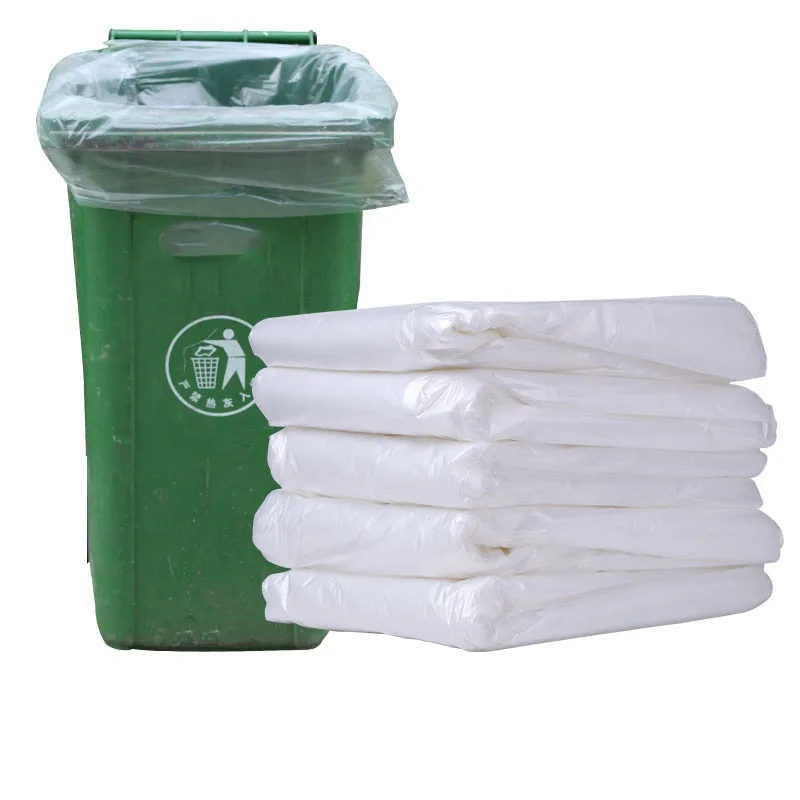 and PE Big Size Black Flat Garbage Plastic Bag for Restaurant