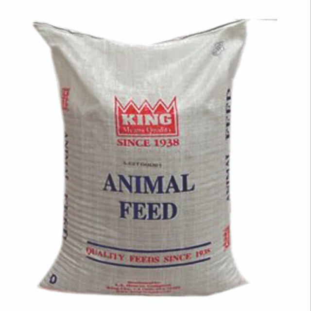 Animal Feed Bags 10kg 20kg 25kg Dog Food Raffia Animal Feed Pp Woven Packaging Bags