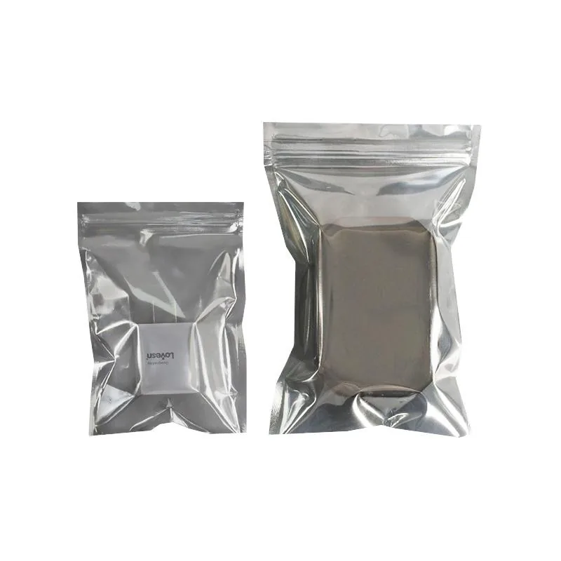 Anti Static ESD Stand up Pouch Zipper Bag Metallic Foil Shielding Packaging Bag for Electronic Component