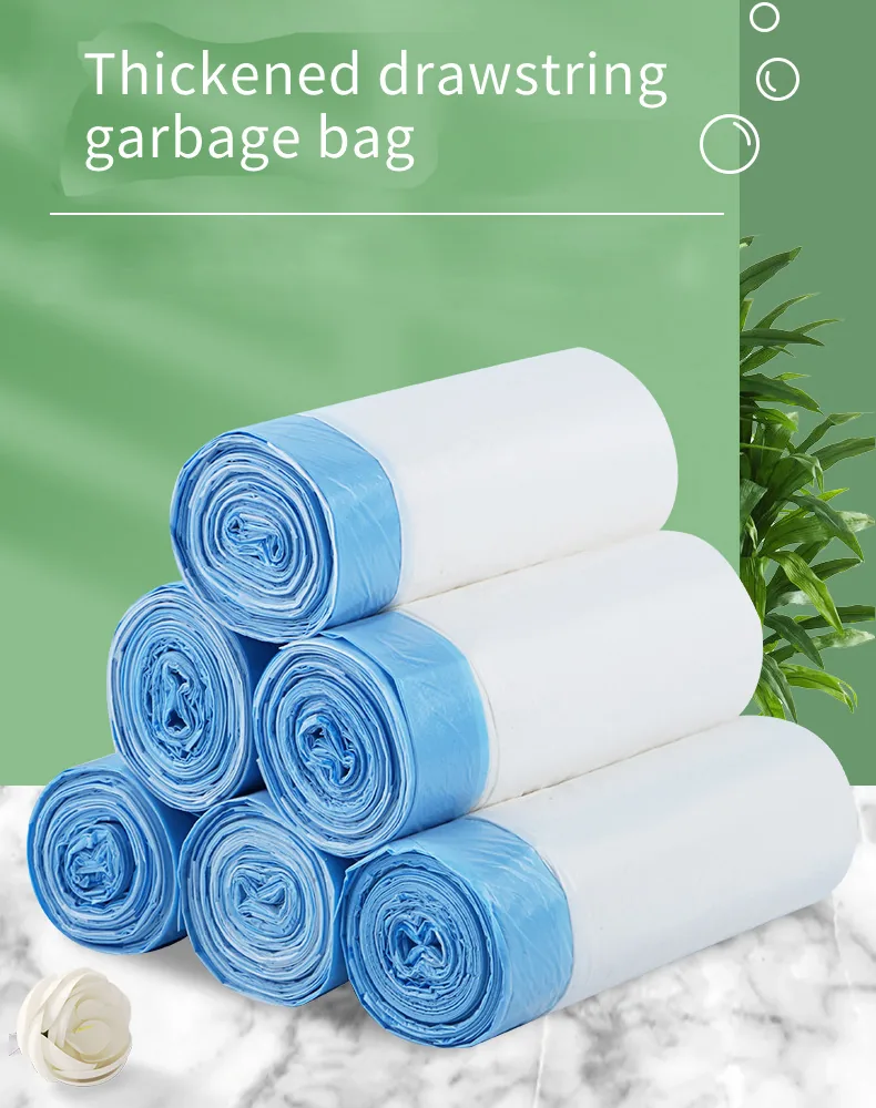 Biodegradable Compostable 13 Gallon Trash Bag Disposable Drawstring Garbage Bag Rubbish Bag