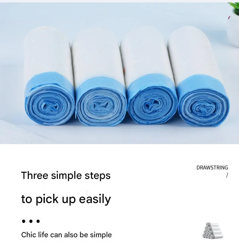 Biodegradable Compostable 13 Gallon Trash Bag Disposable Drawstring Garbage Bag Rubbish Bag