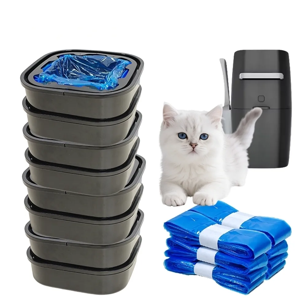 Biodegradable Custom Logo Cat Litter Refill Bags-6.5M to 10M Sizes Eco-Friendly & Strong Odor Control