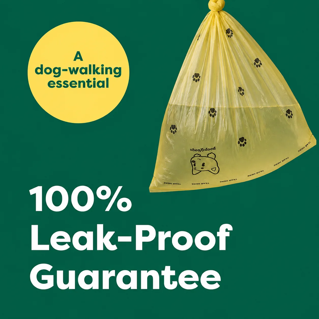 Biodegradable Scented Dog Poop Bags Compostable PBAT Leak Proof Pet Waste Disposable Bags Custom Printed