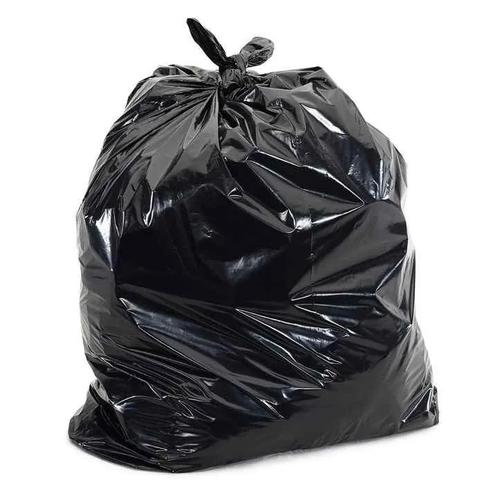 Black Plastic Garbage Bag, Bag on Roll Star Seal, C Fold Plastic Trash Bag Custom Size Vietnam
