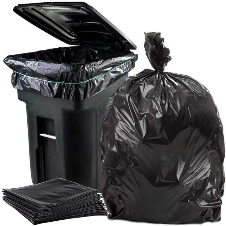 Black Plastic Garbage Bag, Bag on Roll Star Seal, C Fold Plastic Trash Bag Custom Size Vietnam