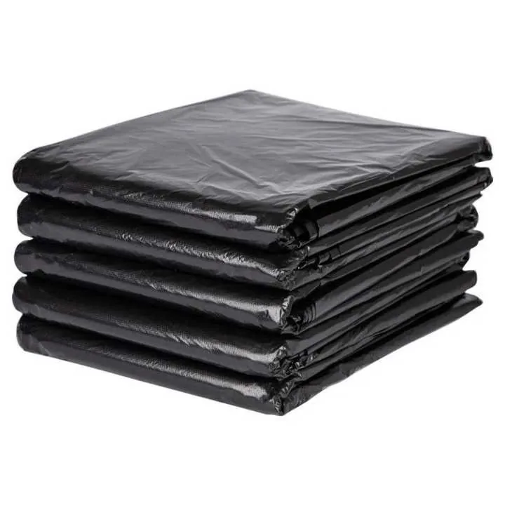 Black Plastic Garbage Bag, Bag on Roll Star Seal, C Fold Plastic Trash Bag Custom Size Vietnam