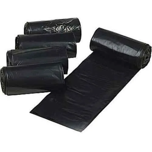 Black Plastic Garbage Bag, Bag on Roll Star Seal, C Fold Plastic Trash Bag Custom Size Vietnam