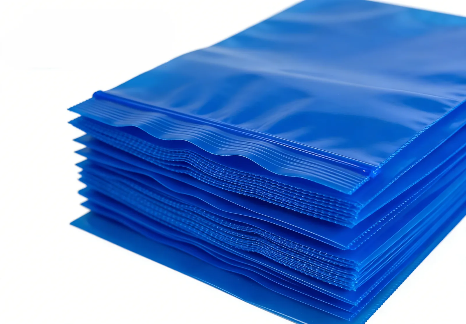 Blue VCI Anti Rust Zipper Bag Moisture Proof Self Sealing Plastic Bag for Metal Parts Hardware Storage