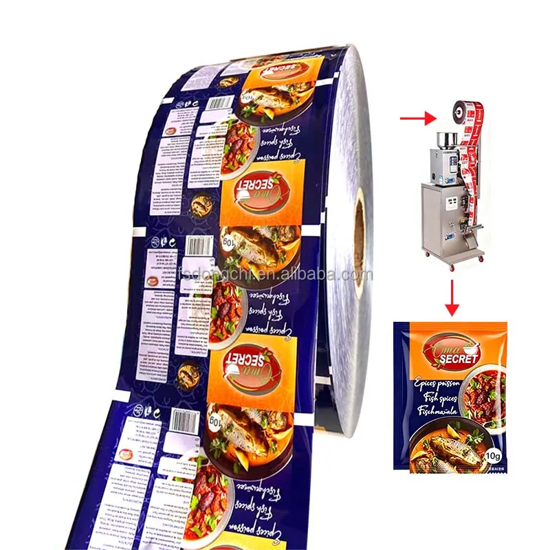 Custom Printed BOPP Food Grade Rollstock Film VFFS Flow Wrap Heat Sealable High Barrier Moisture Proof