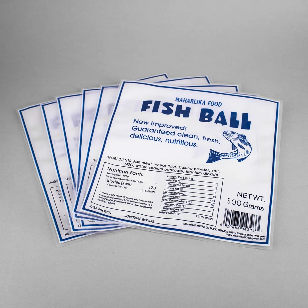 BOPP/LDPE/CPP Drawstring Flat Ice Bag — Heavy Duty, Custom Size