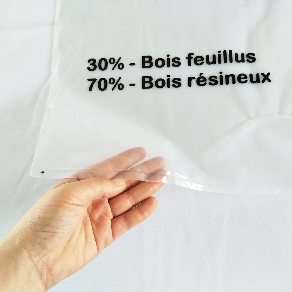BOPP/LDPE/CPP Drawstring Flat Ice Bag — Heavy Duty, Custom Size