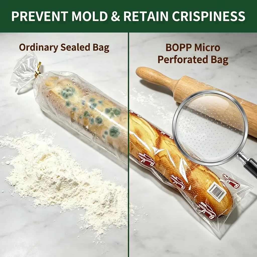 BOPP Micro-Perforated Wicket Bread Bag for Loaves and Rolls