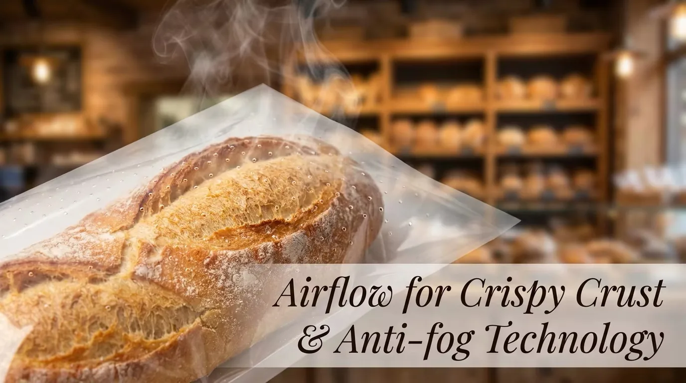 BOPP Micro-Perforated Wicket Bread Bag for Loaves and Rolls