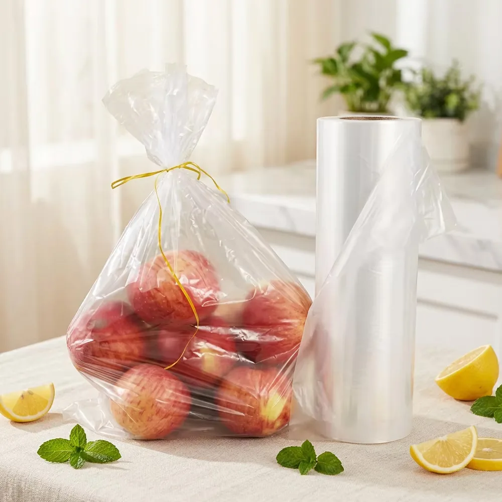 Custom Roll Film Packaging - Produce Bags and Printed Food Grade Laminated Rollstock in PE/PET