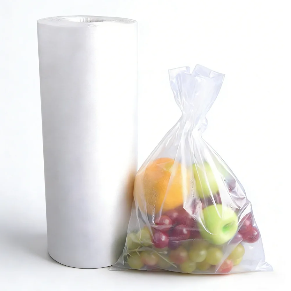 Custom Roll Film Packaging - Produce Bags and Printed Food Grade Laminated Rollstock in PE/PET