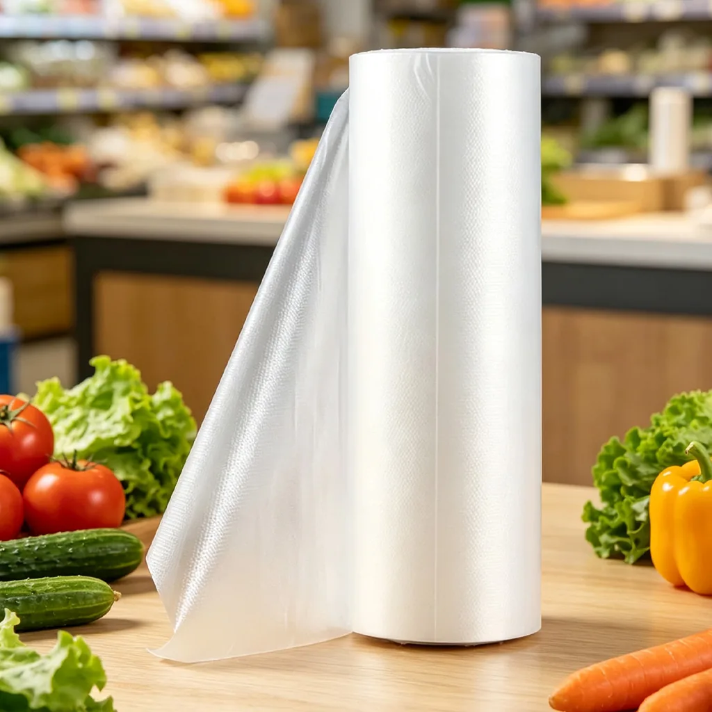 Custom Roll Film Packaging - Produce Bags and Printed Food Grade Laminated Rollstock in PE/PET