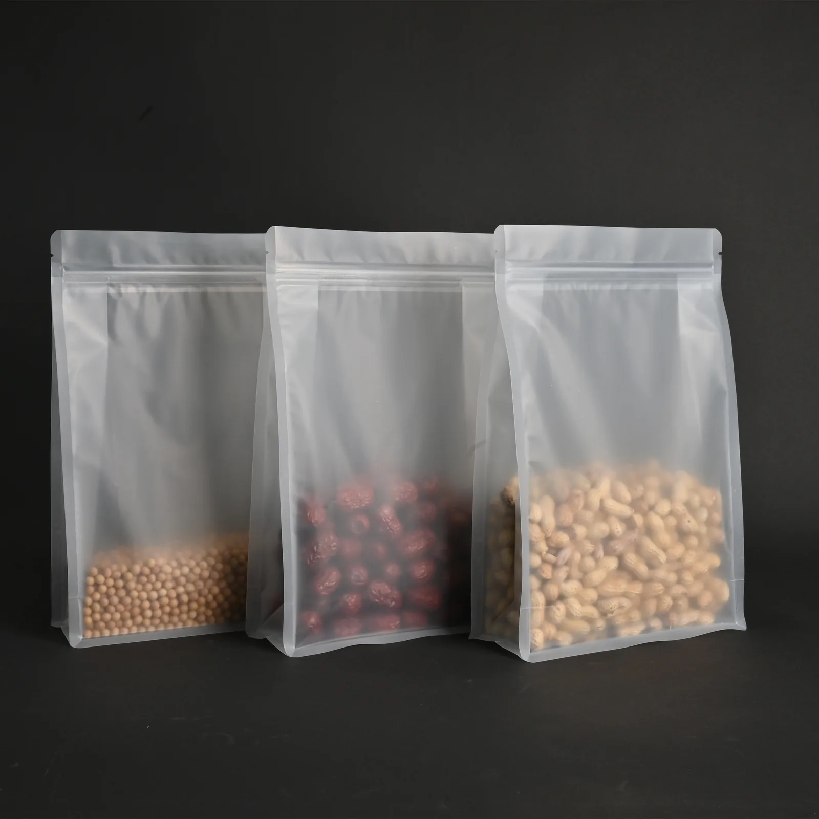 Clear Flat Bottom Box Pouch for Sugar, Coffee & Dry Goods