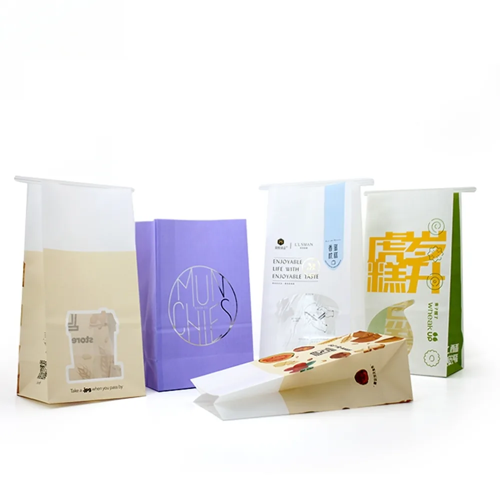 Clear LDPE Recyclable Side Gusset Heat Seal Bread Packaging Bags with Gravure Printing