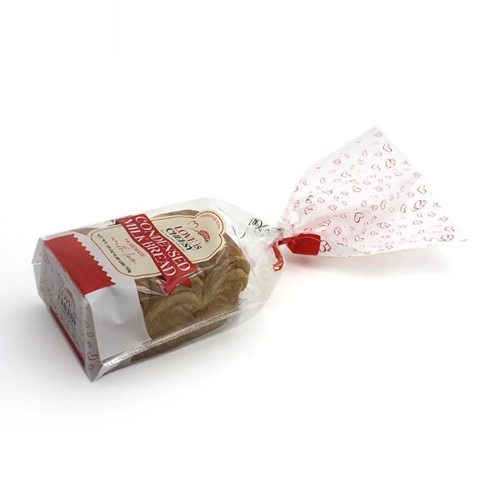 Clear LDPE Recyclable Side Gusset Heat Seal Bread Packaging Bags with Gravure Printing