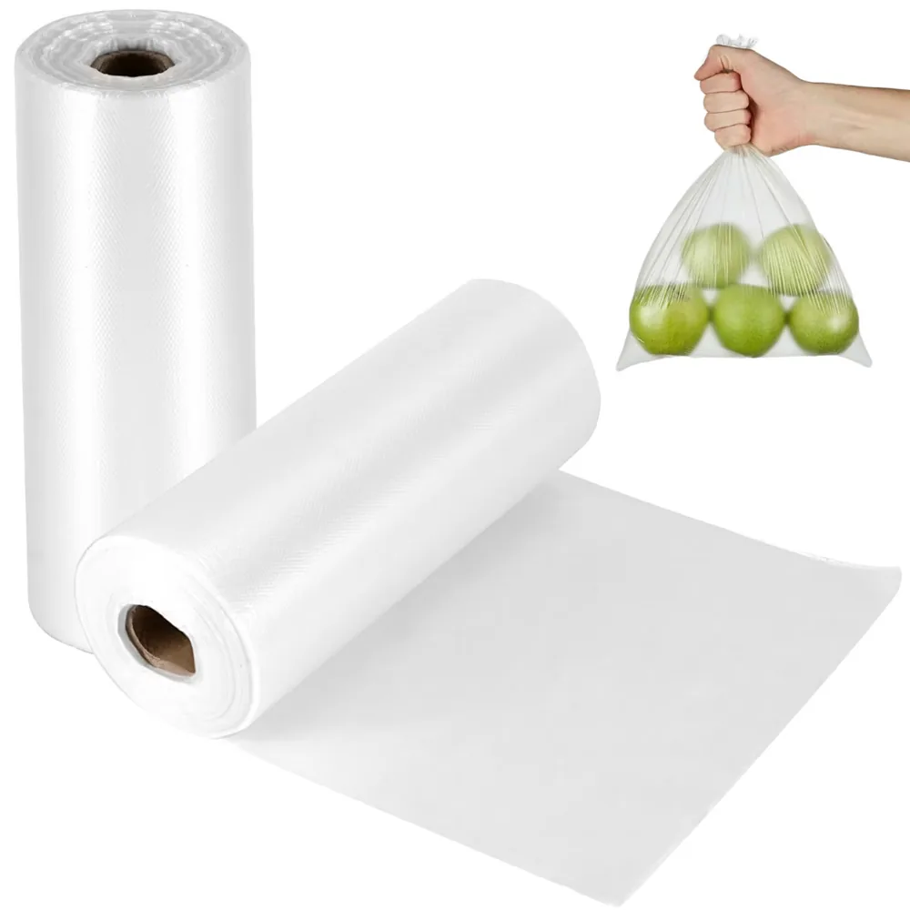 Clear PE Flat Produce Bags on Roll for Fruit and Vegetables