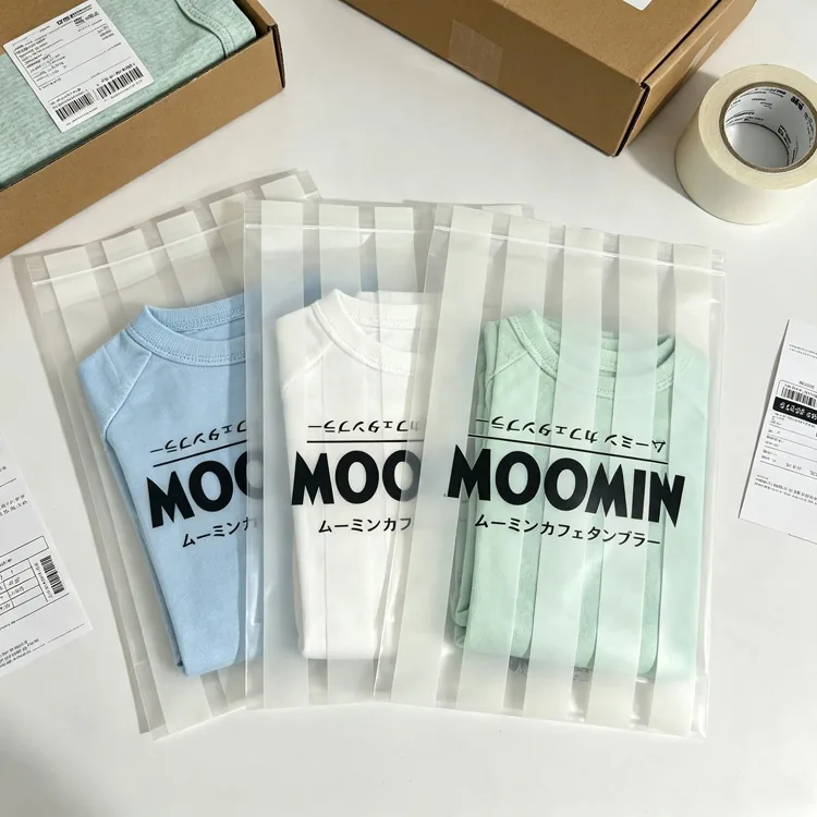 Clear PE Plastic Self Adhesive Seal Bag for Kids Clothing Underwear Socks and Baby Wear Packaging