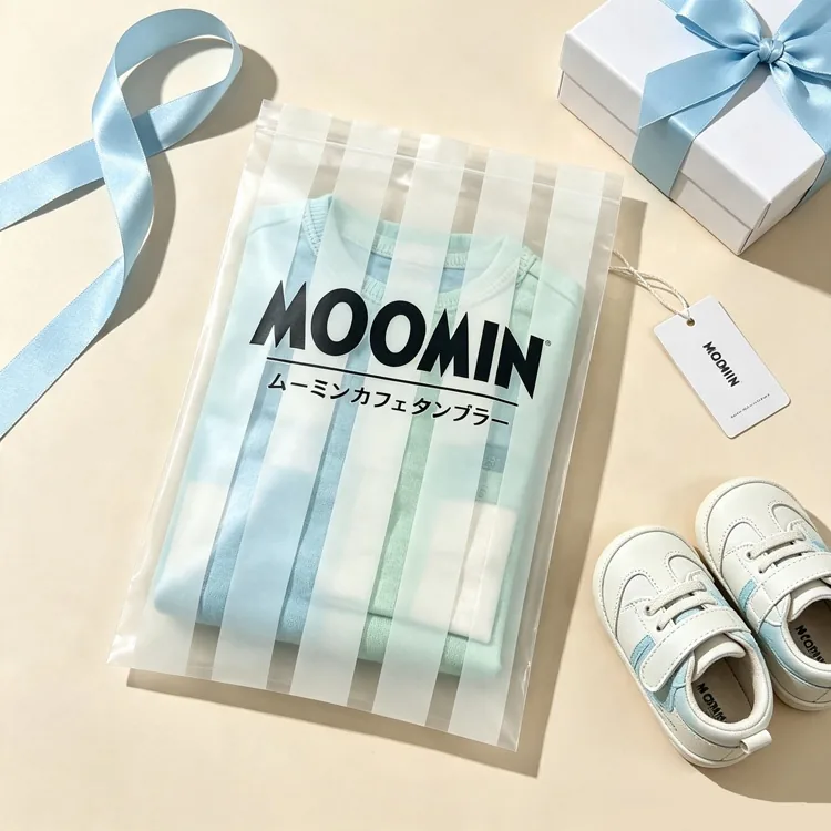 Clear PE Plastic Self Adhesive Seal Bag for Kids Clothing Underwear Socks and Baby Wear Packaging
