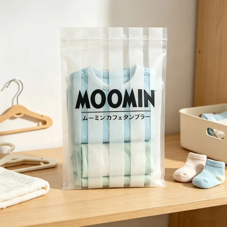Clear PE Plastic Self Adhesive Seal Bag for Kids Clothing Underwear Socks and Baby Wear Packaging